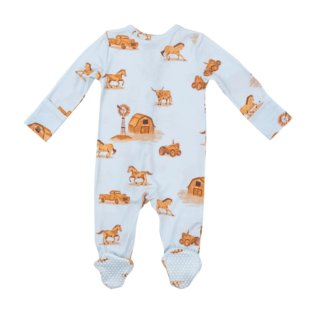 Two Way Zipper Footie - Cowboy Ranch | Angel Dear - Jenni Kidz