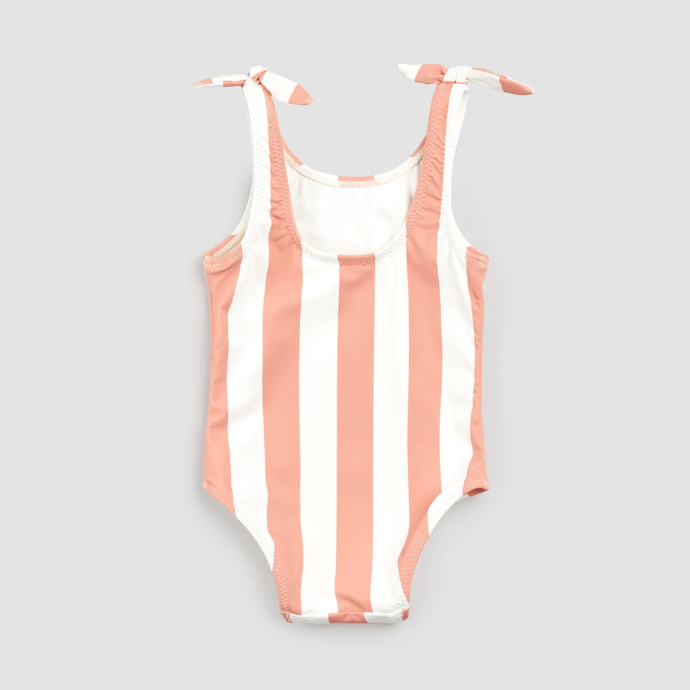 Coral Striped Swimsuit | Petit Lem