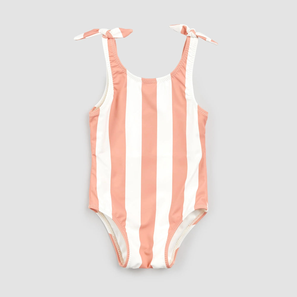 Coral Striped Swimsuit | Petit Lem