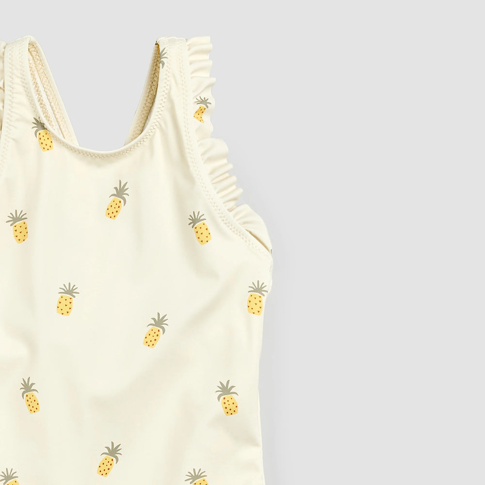 Pineapple Print on Birch Swimsuit | Petit Lem