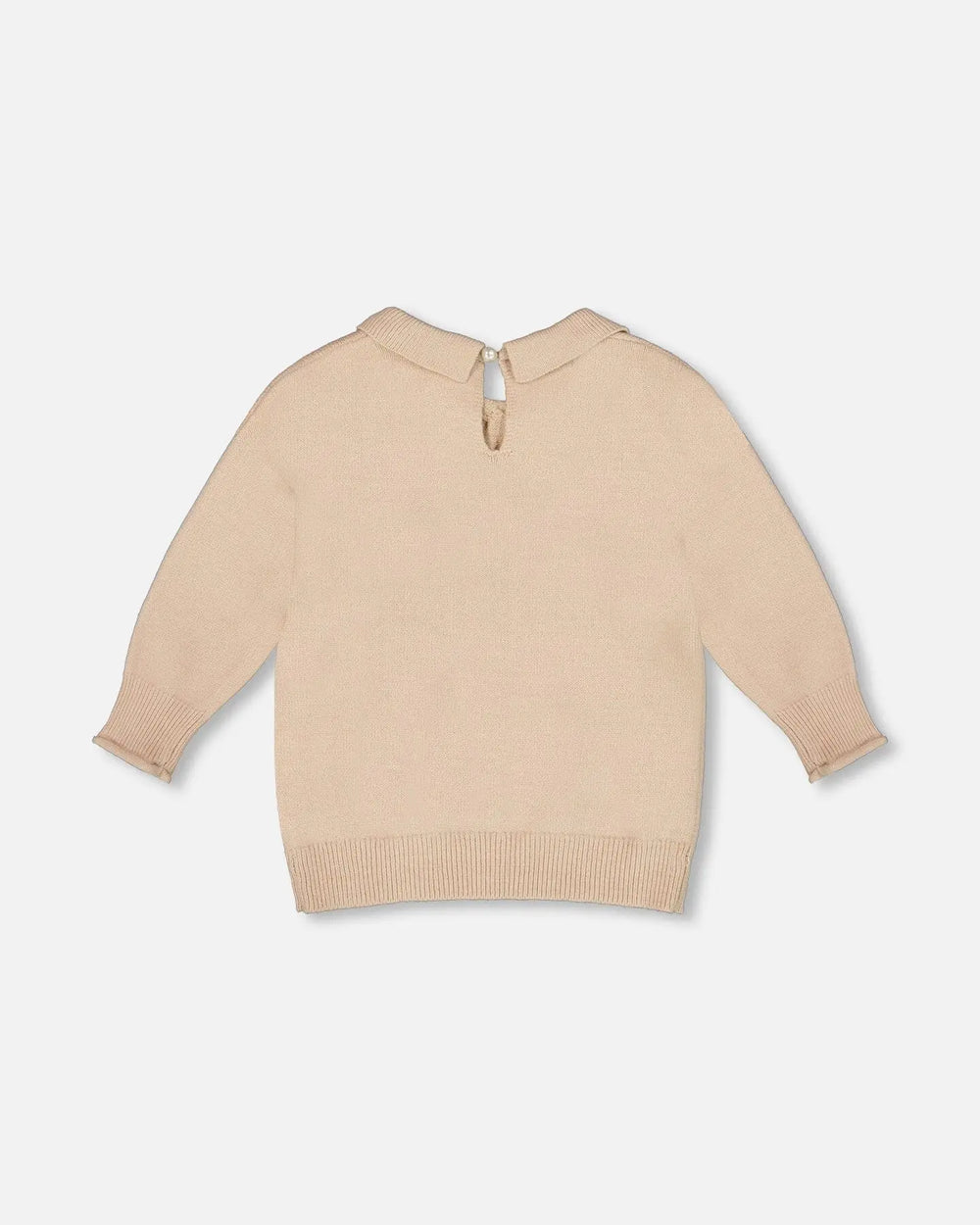 3/4 Sleeve Knitted Sweater Beige | Deux par Deux | Jenni Kidz