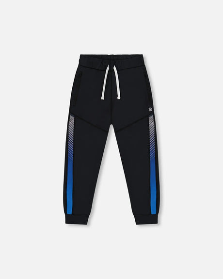 Athletic Pants Blue And Black | Deux par Deux | Jenni Kidz