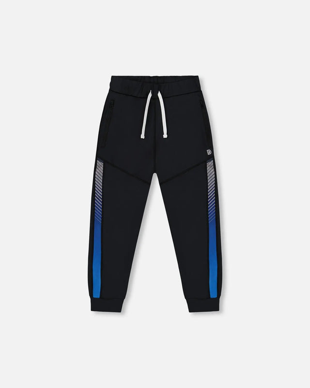 Athletic Pants Blue And Black | Deux par Deux | Jenni Kidz