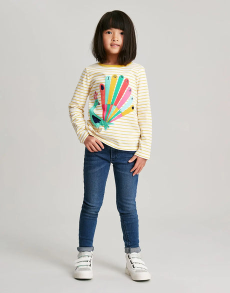 Ava Long Sleeve Applique Artwork T-Shirt | Joules | Joules | Jenni Kidz