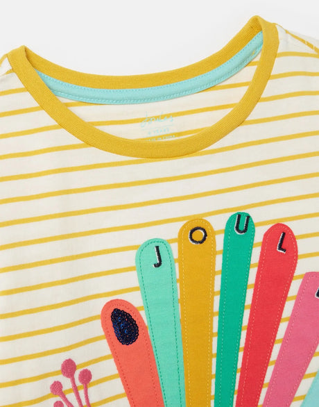 Ava Long Sleeve Applique Artwork T-Shirt | Joules | Joules | Jenni Kidz