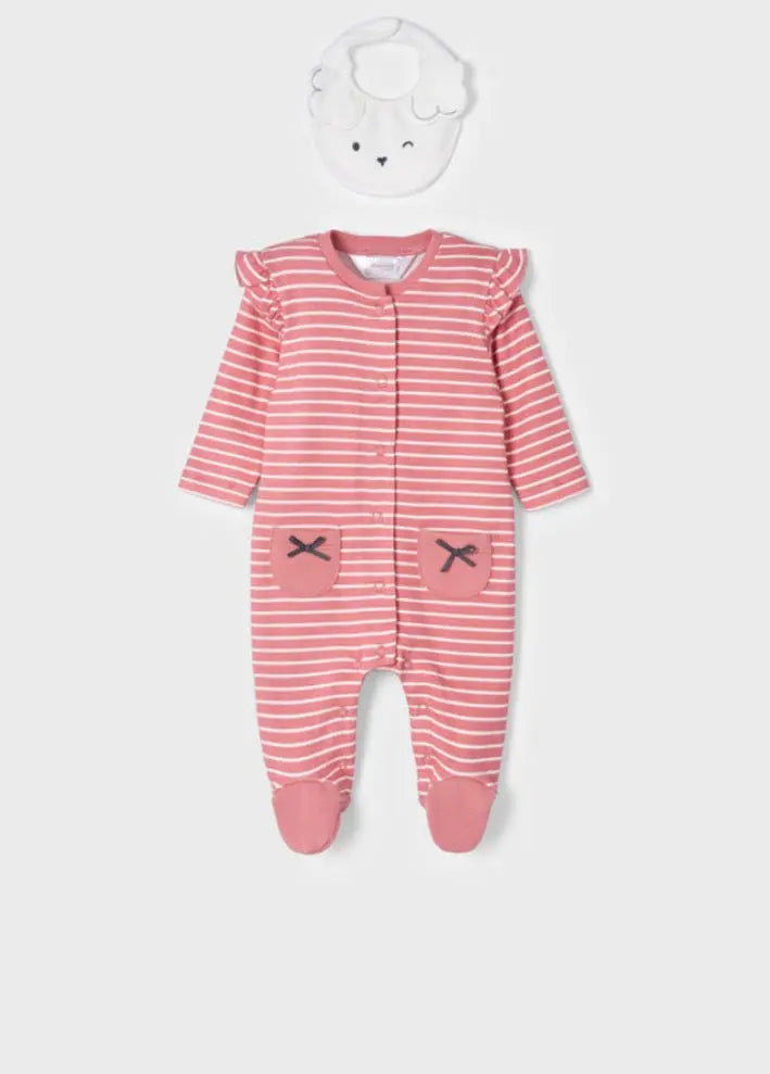 Baby Girls 2-pieces Romper And Bib Set  | Mayoral | Mayoral | Jenni Kidz