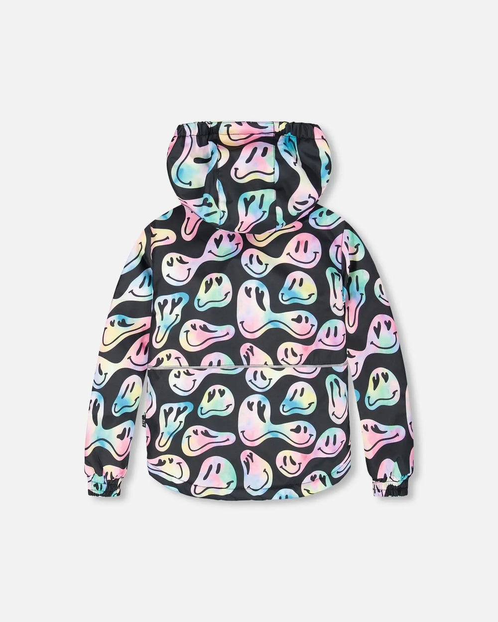 Back view of Deux par Deux two-piece kids’ snowsuit with suspenders