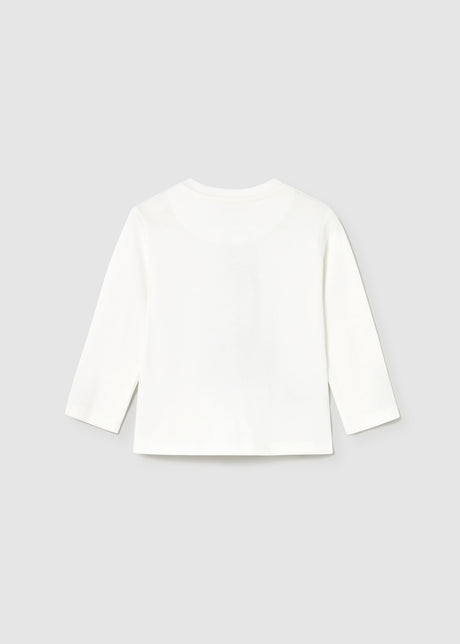 Back view showing plain design of Mayoral baby animals T-shirt