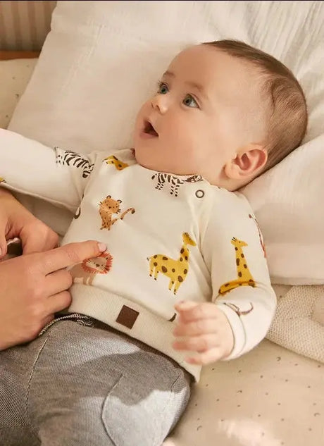 Beige Animal Graphic Dual Outfit Set Baby Boys | Mayoral | Mayoral | Jenni Kidz