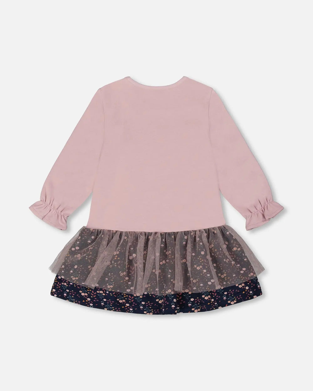 Bi-Material Dress Dusty Pink | Deux par Deux | Jenni Kidz