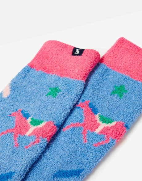 Blue Horse Fluffy Socks | Joules | Joules | Jenni Kidz