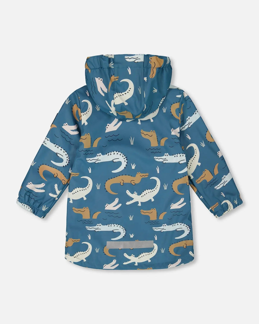 Blue Raincoat With Crocodiles That Change Color Upon Contact With Water | Deux par Deux | Jenni Kidz