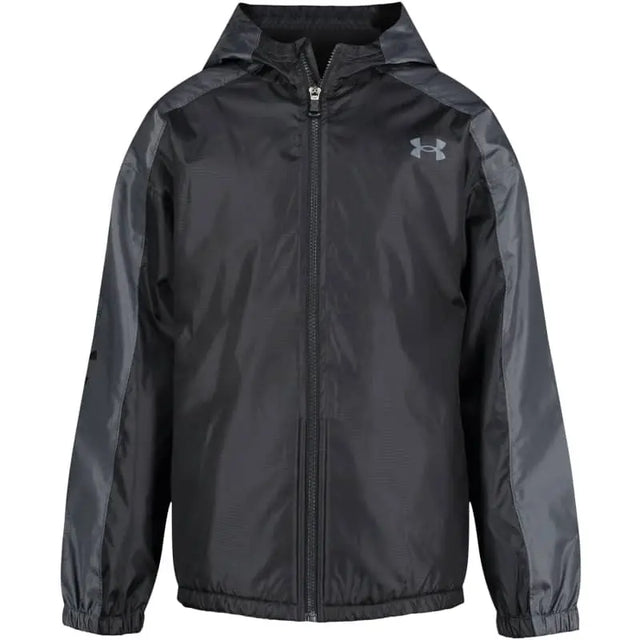Boys Black Manataug Windbreaker Jacket | Under Armour | Under Armour | Jenni Kidz