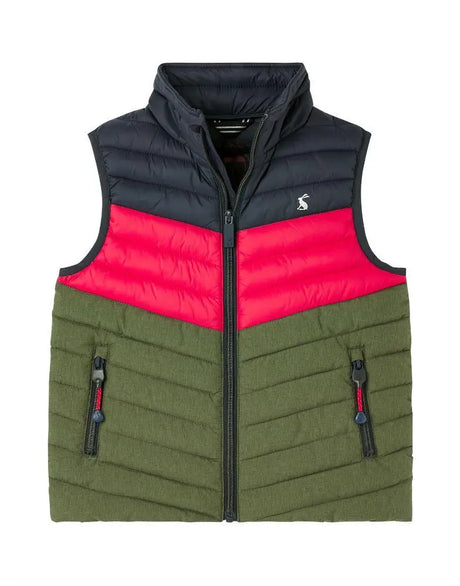 Boys Crofton Colourblock Packable Gilet  | Joules | Joules | Jenni Kidz