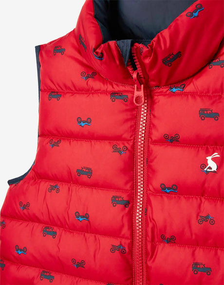 Boys Flip It Reversible Printed Gilet | Joules | Joules | Jenni Kidz