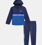 Boys Midnight Navy Block Hoodie And Sweatpants Set | Under Armour | Under Armour | Jenni Kidz