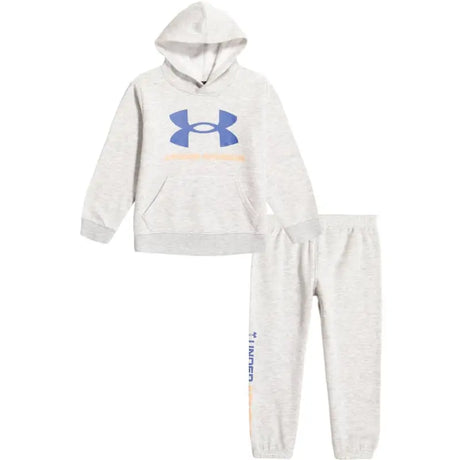 Boys Mod Gray Big Logo Hoodie Set | Under Armour | Under Armour | Jenni Kidz