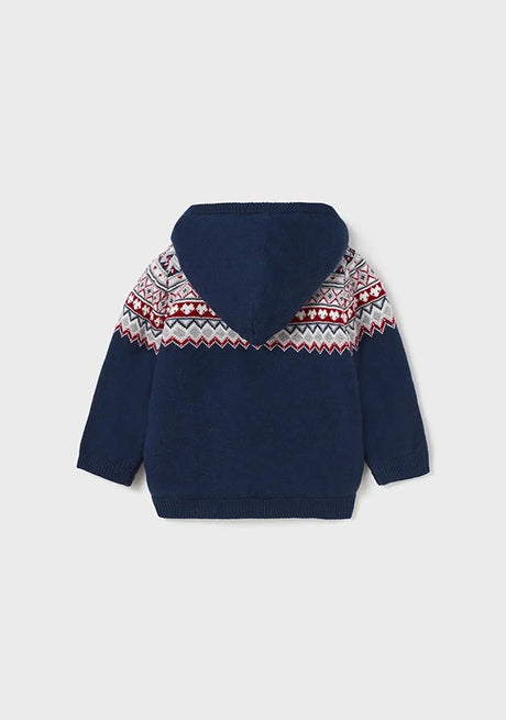 Boys NAVY KNIT CARDIGAN HOODED | Mayoral | Mayoral | Jenni Kidz