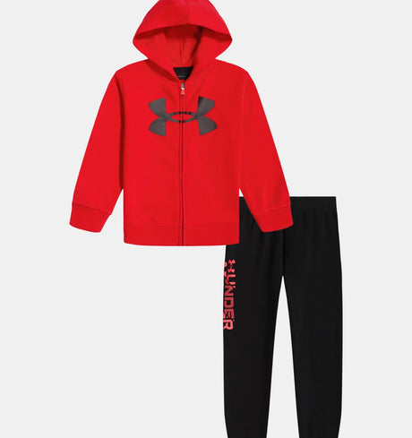 Boys Red Symbol Hoodie And Sweatpants Set | Under Armour | Under Armour | Jenni Kidz