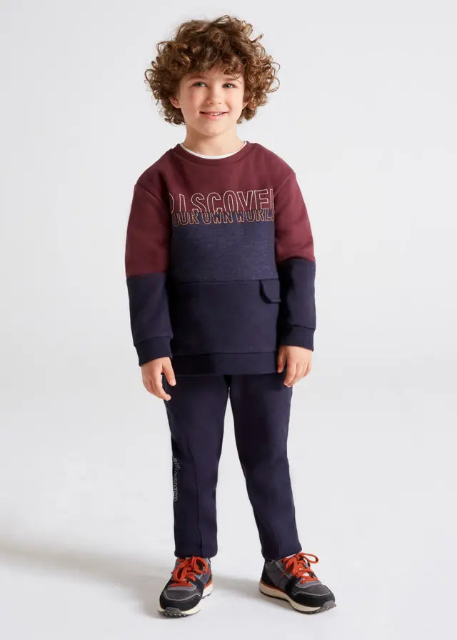 Boys Sweat Tracksuit - Ciruela | Mayoral | Mayoral | Jenni Kidz
