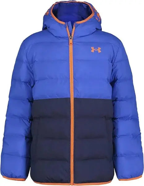 Boys Versa Blue Pronto Puffer Colorblock Jacket | Under Armour | Under Armour | Jenni Kidz