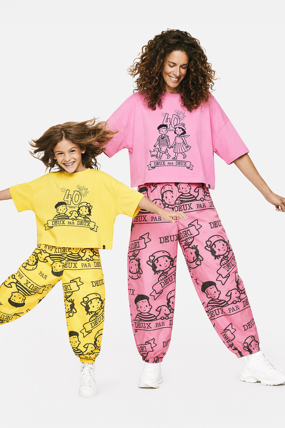 40th Anniversary Adult Printed Poplin Pant Soft Pink-1