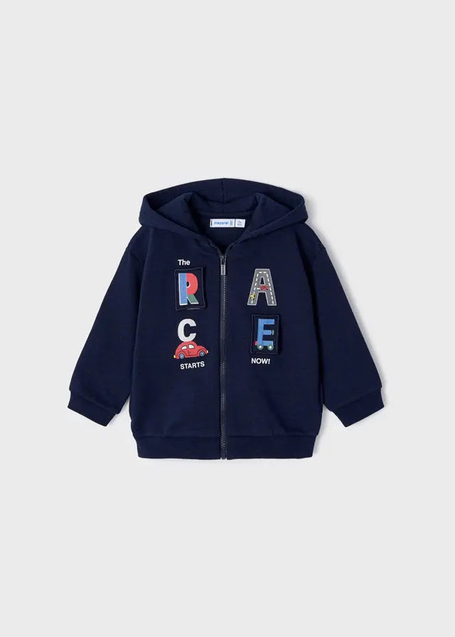 Car Zip Up Sweatshirt Hoodie | Mayoral | Mayoral | Jenni Kidz