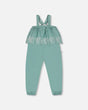 Chambray Jumpsuit With Embroidery Light Blue | Deux par Deux | Jenni Kidz