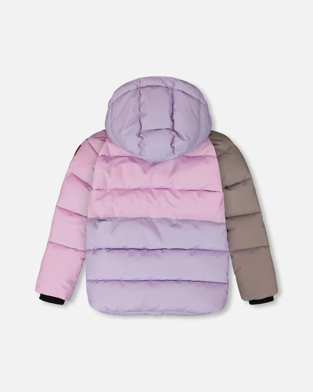 Colorblocked Puffy Coat Purple Gray | Deux par Deux | Jenni Kidz