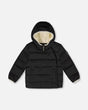 Compressible Winter Puffy Coat Designed For Car Seat Black | Deux par Deux | Jenni Kidz
