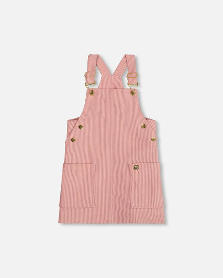 Corduroy Overall Dress Dusty Pink | Deux par Deux | Jenni Kidz