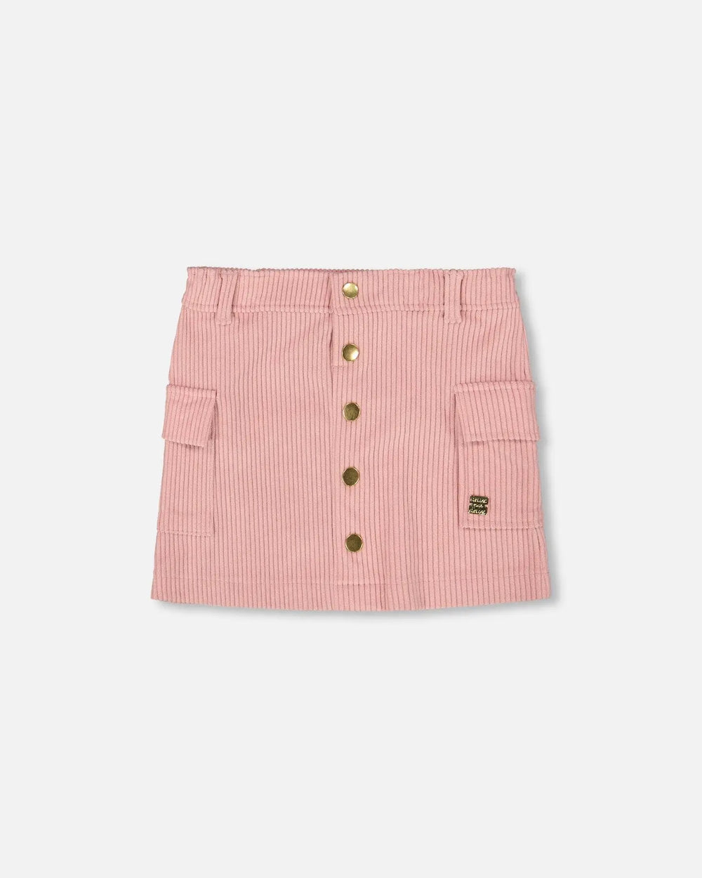 Corduroy Skirt With Cargo Pockets Dusty Pink | Deux par Deux | Jenni Kidz