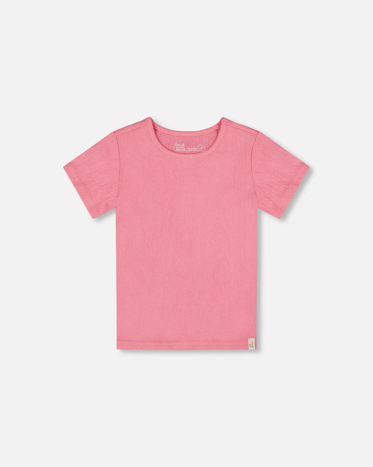Crinkle Short Sleeve Top Candy Pink | Deux par Deux | Jenni Kidz