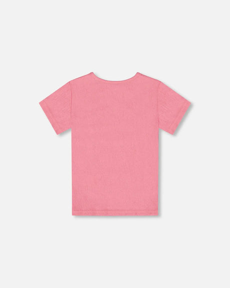 Crinkle Short Sleeve Top Candy Pink | Deux par Deux | Jenni Kidz