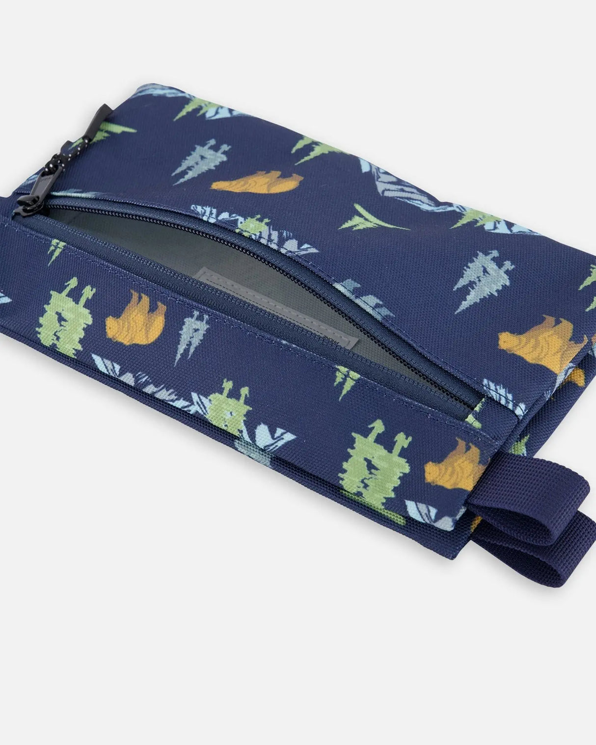 Double Pencil Case Navy Animal Print | Deux par Deux | Jenni Kidz