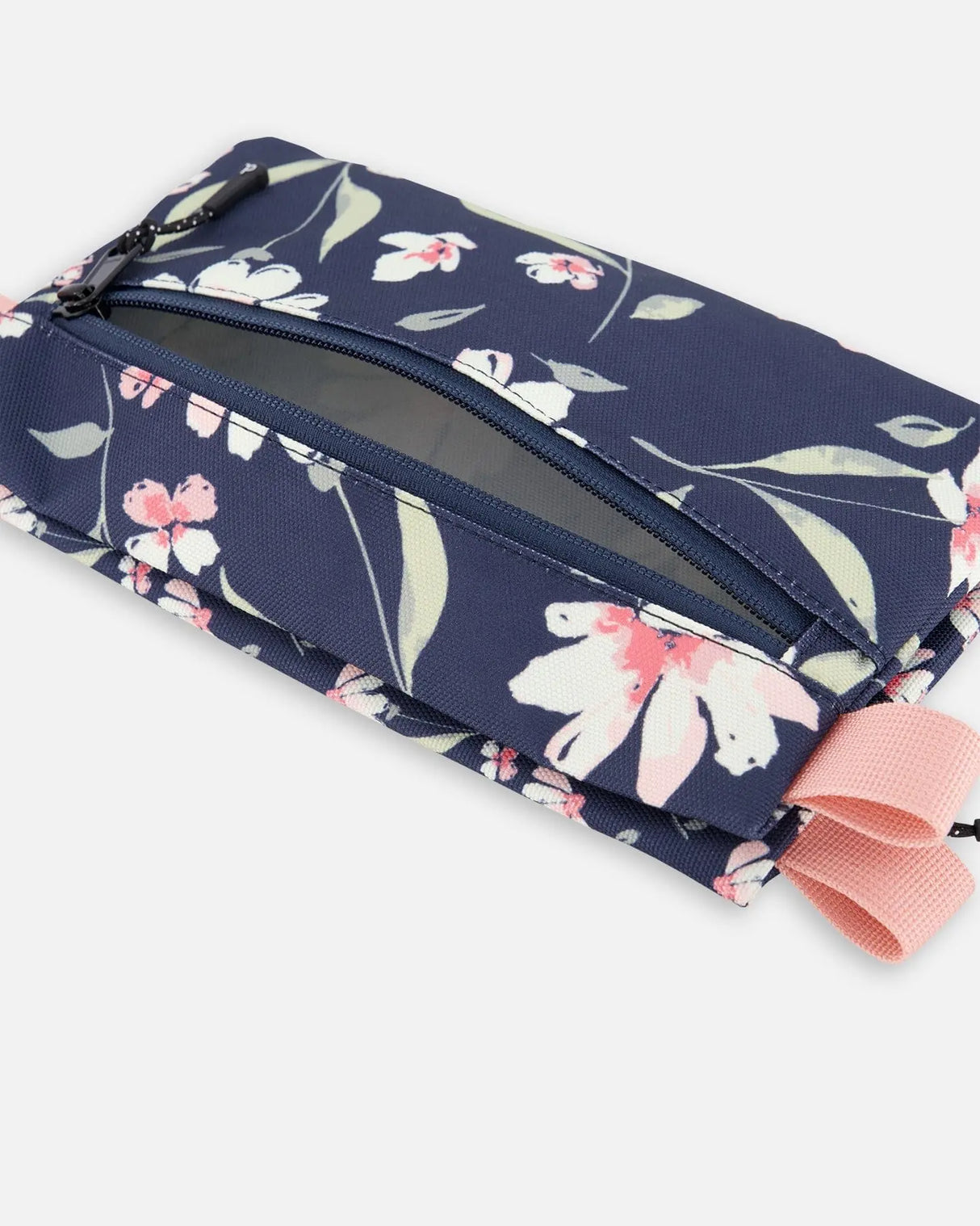 Double Pencil Case Navy Flower Print | Deux par Deux | Jenni Kidz