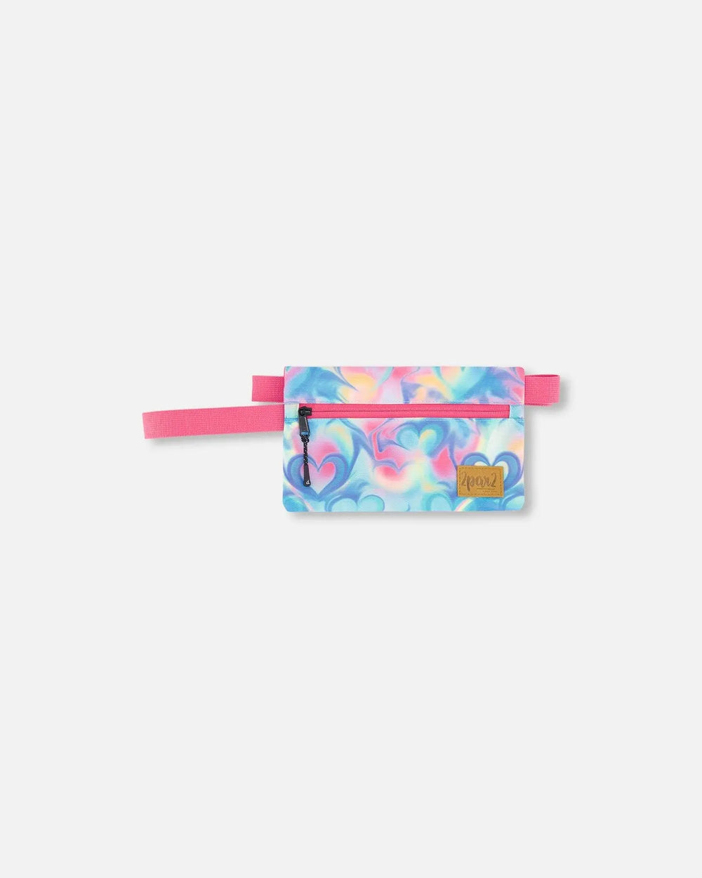 Double Pencil Case Rainbow Heart Print | Deux par Deux | Jenni Kidz