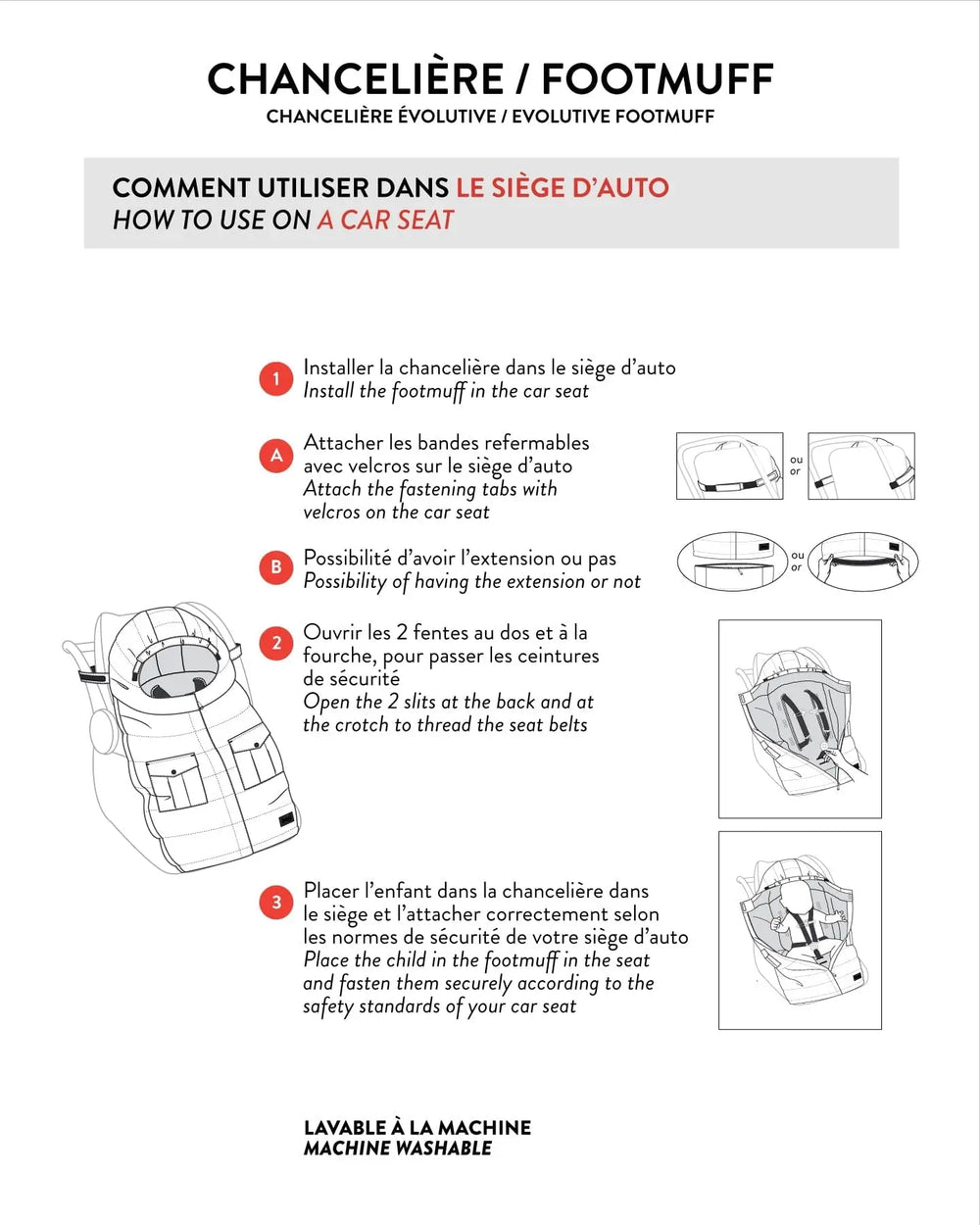 Evolutive Baby Footmuff Designed For Car Seat And Stroller Chanterelle | Deux par Deux | Jenni Kidz