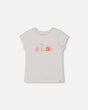 Flat Back Rib Top With Print White And Pink House | Deux par Deux | Jenni Kidz