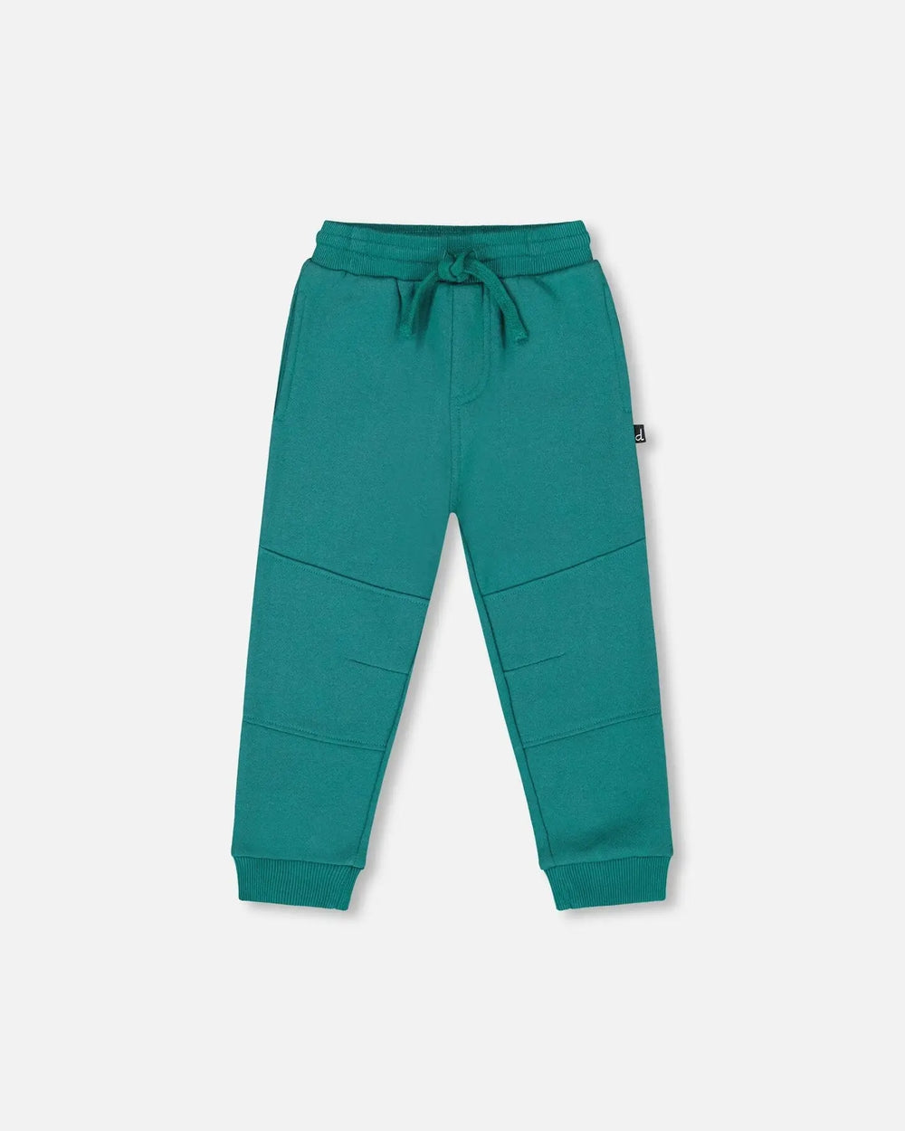 Fleece Sweatpants With Articulated Knees Forest Green | Deux par Deux | Jenni Kidz