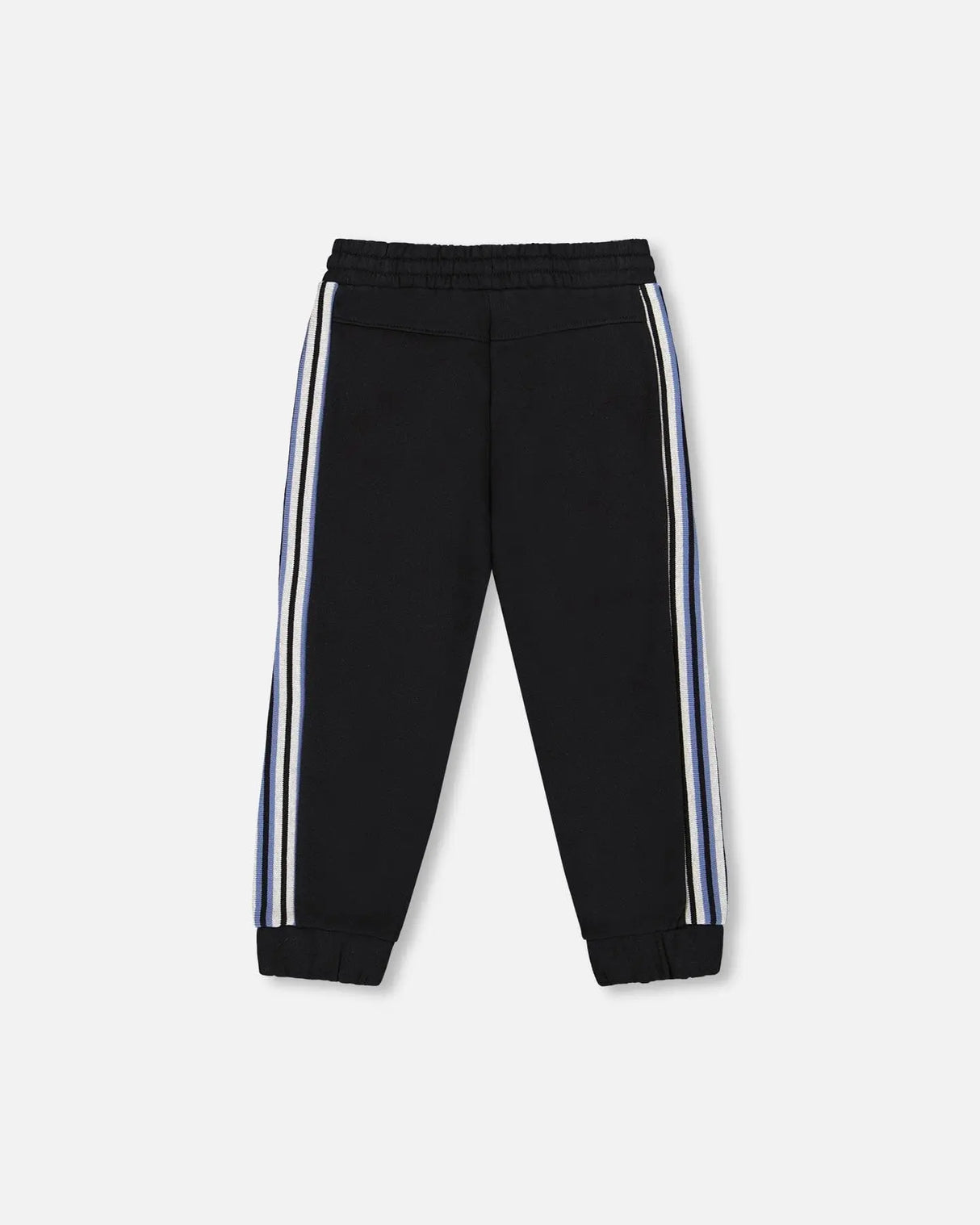 Fleece Sweatpants With Side Stripes Black | Deux par Deux | Jenni Kidz