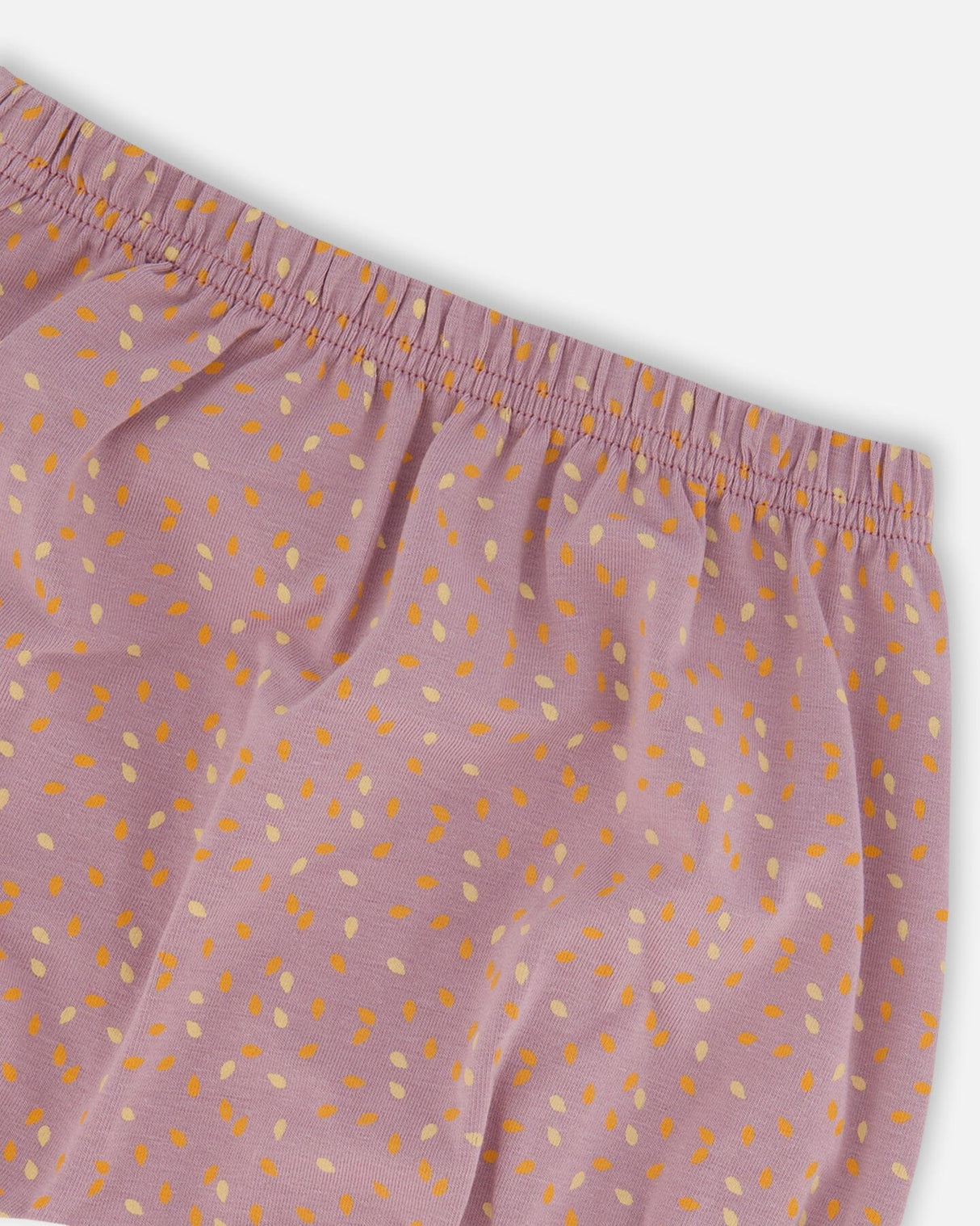 Printed Organic Cotton Top And Bloomer Set Purple With Pear Seeds-2