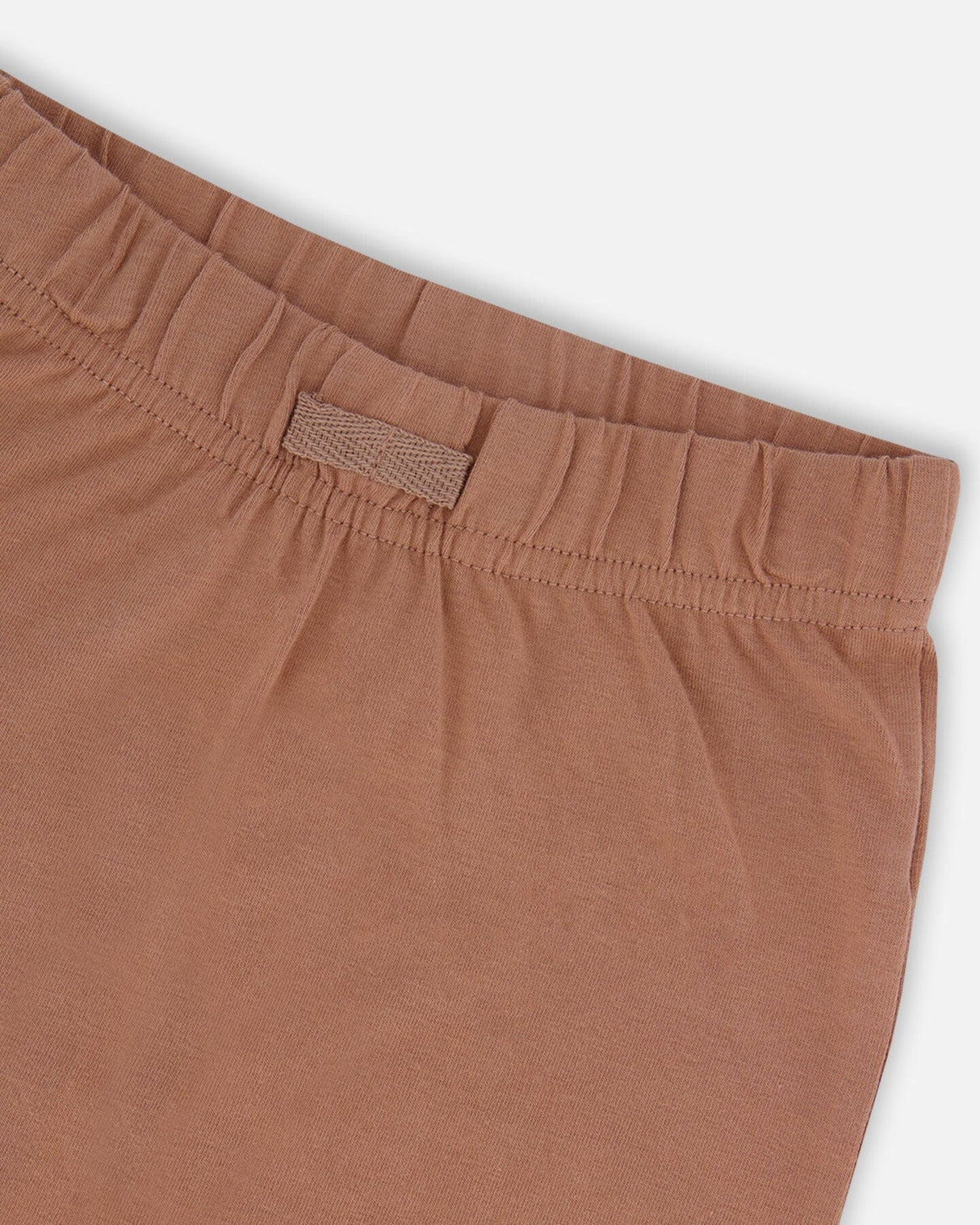 Printed Organic Cotton Top And Short Set Brown, Yellow, And Bananas-3