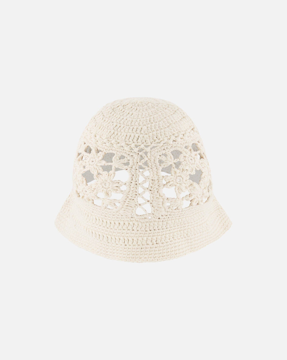 Crochet Hat Off-White Knit-1
