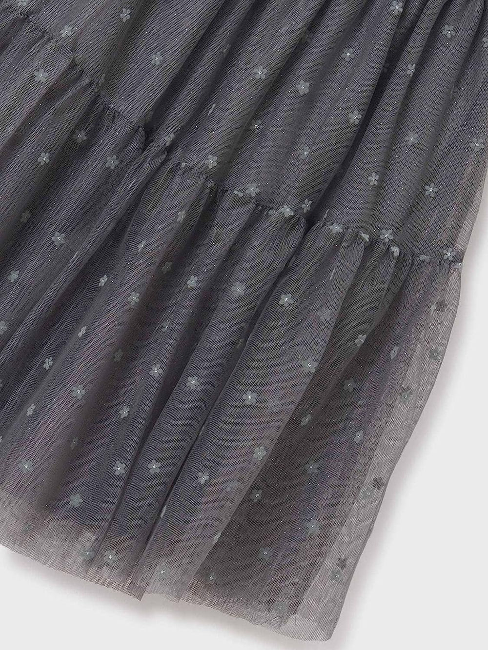 Girls Grey Flower Tulle Skirt | Mayoral | Mayoral | Jenni Kidz