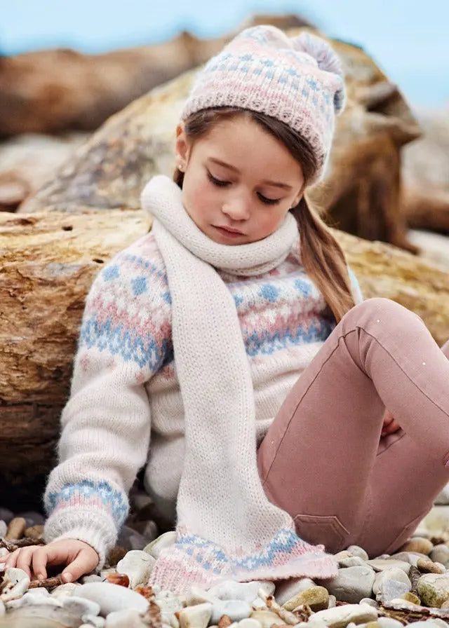 Girls Knitted Jacquard Sweater | Mayoral | Mayoral | Jenni Kidz