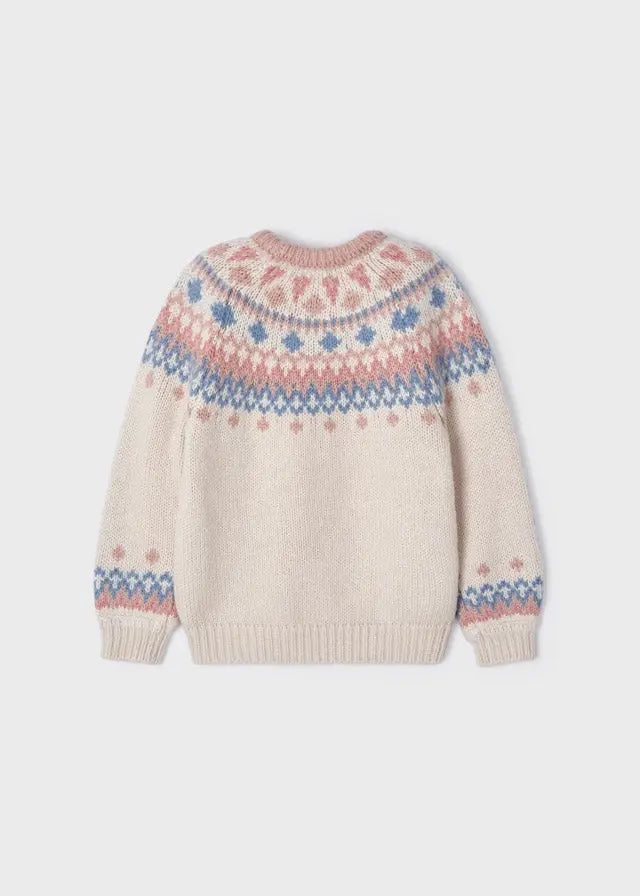 Girls Knitted Jacquard Sweater | Mayoral | Mayoral | Jenni Kidz