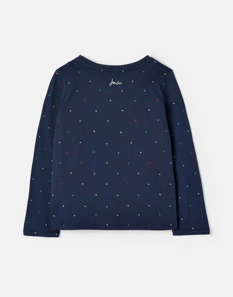 Girls Navy Long Sleeve Rabbit T-Shirt  | Joules | Joules | Jenni Kidz