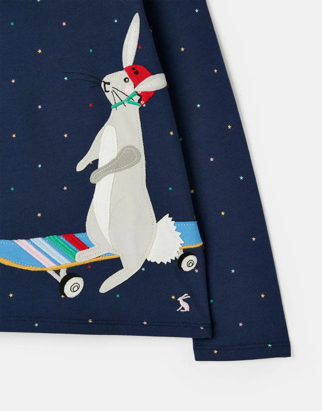 Girls Navy Long Sleeve Rabbit T-Shirt  | Joules | Joules | Jenni Kidz
