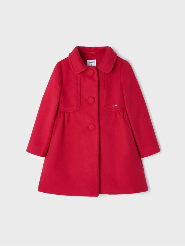 Girls Red Traditional Mouflon Coat | Mayoral | Mayoral | Jenni Kidz
